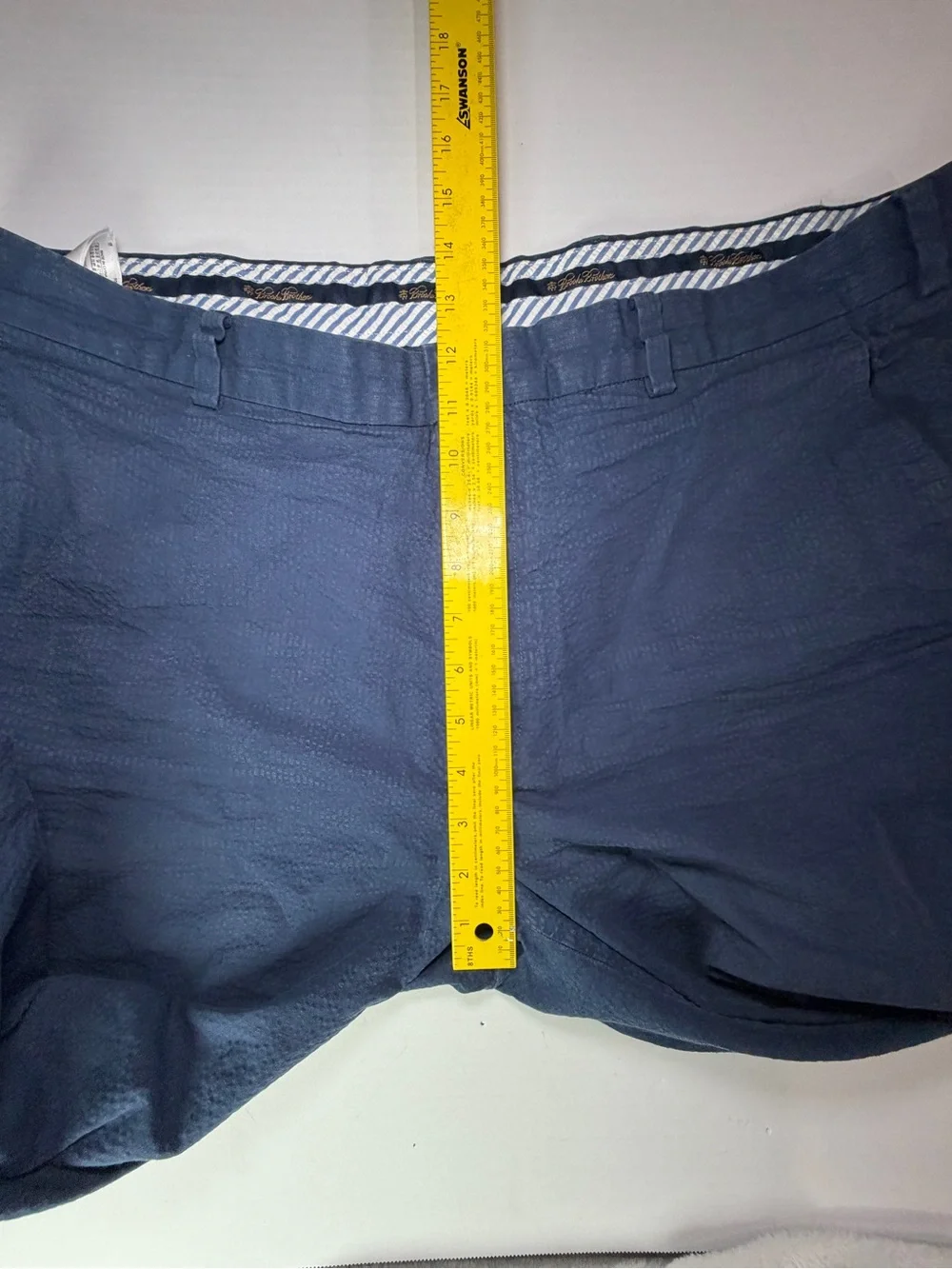 Brooks Brothers Clark Navy Seersucker Chinos - Classic Straight Fit